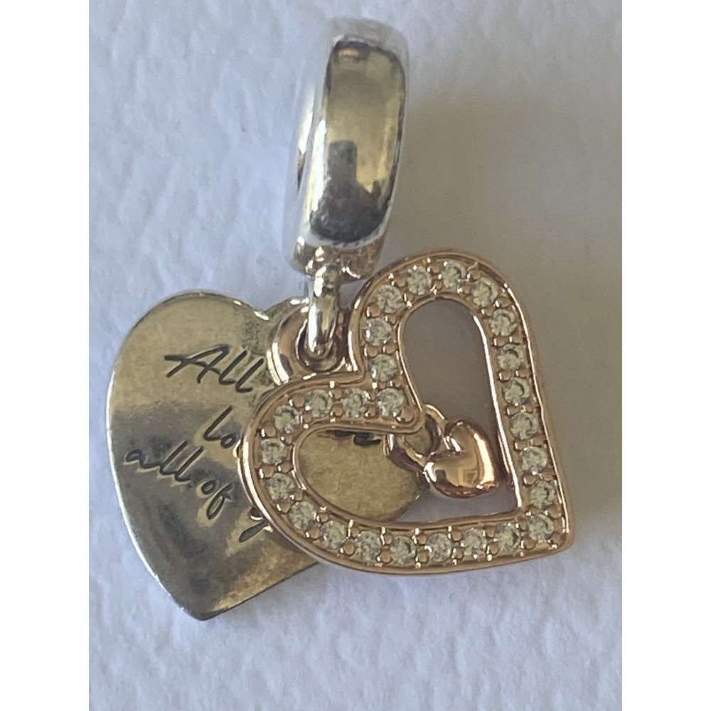 PANDORA Double Heart Split Dangle Charm - 799187C01
